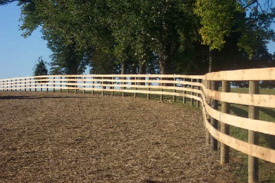 Four board horse fence